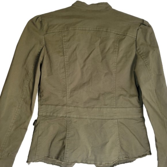 William Rast Bragg Army Green Utility Military Jacket - Picture 3 of 7